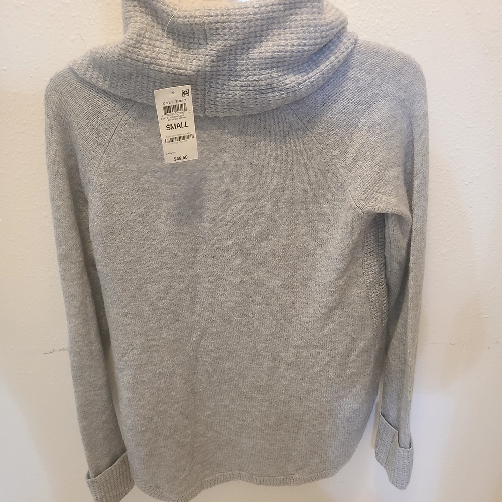 Style & Co. Light Gray Cowl Neck Sweater